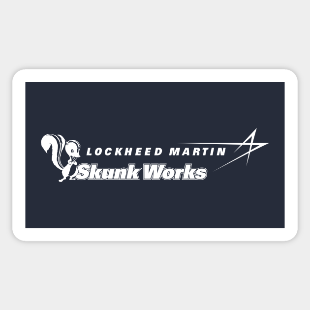 Lockheed Martin Skunk Works Logo (white) - Skunk Works - Sticker